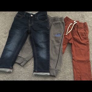 Three Toddler Pants Bundle Jeans Sweats  khakis
